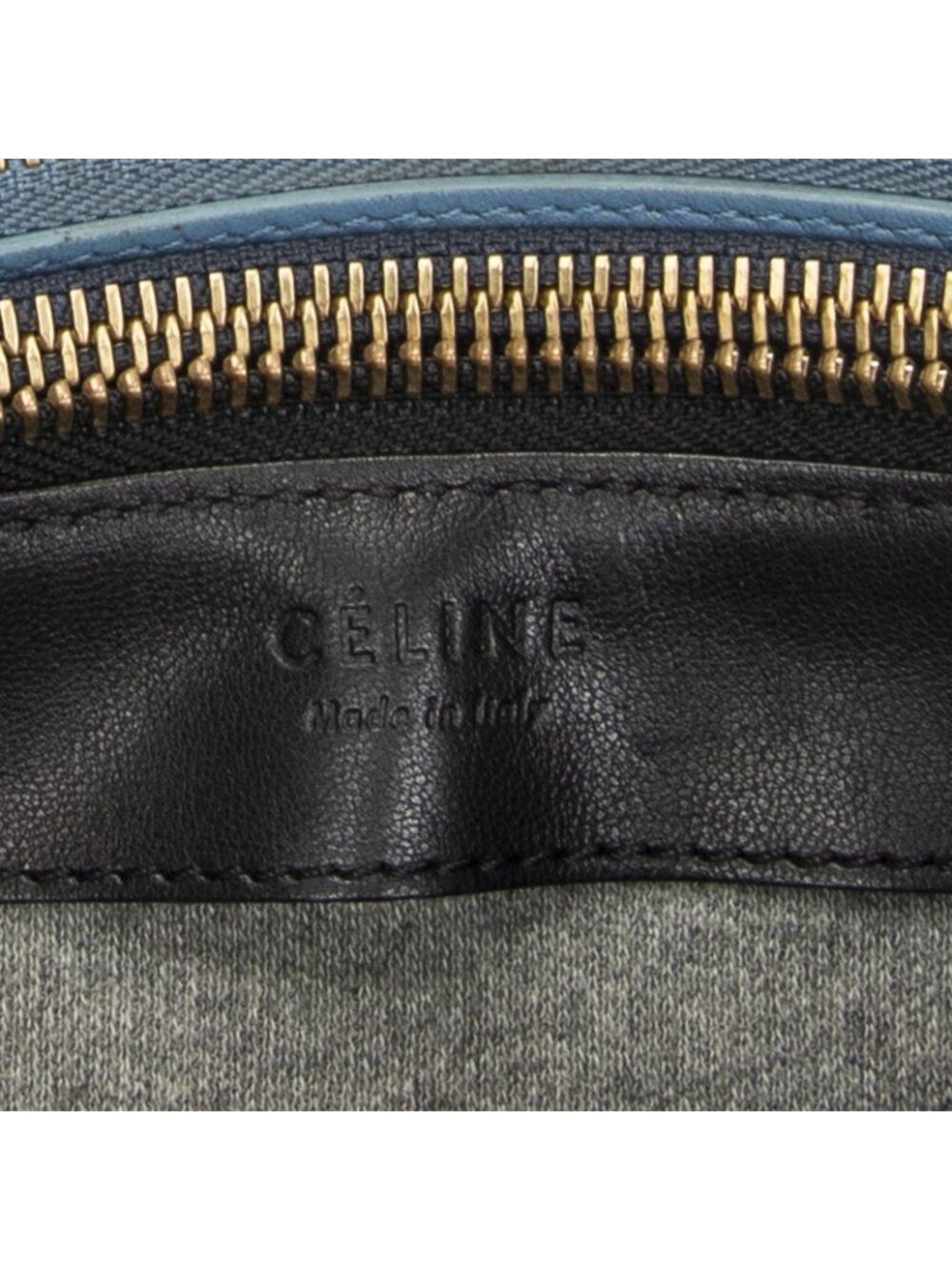 Celine Small Trio Crossbody Blue Black Calfskin Leather - Picture 11 of 11